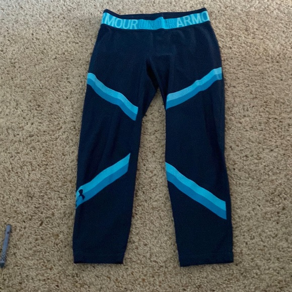 Blue under armor, Capri kids leggings - Picture 1 of 2